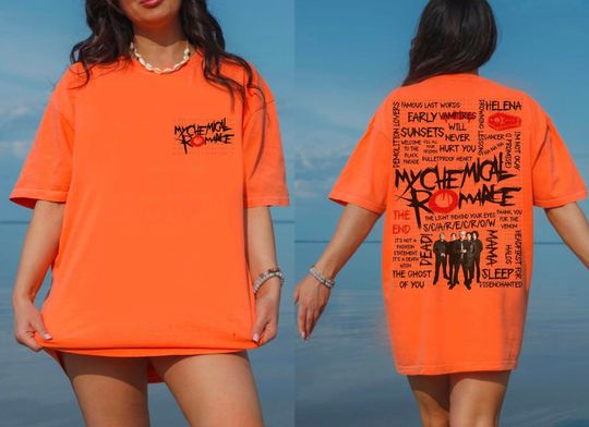 My Chemical Romance song title shirt mcr merch shirt, Cotton Short Sleeve Tee, Summer Casual Shirt