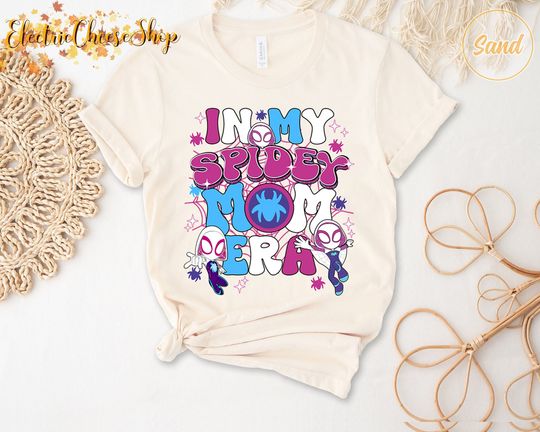 In My Spidey Mom Era Shirt, Gwen Stacy Spidey Mom Shirt, Comfort Colors Inspired Birthday Shirt, Spider-Gwen Family Tshirt Mother's Day Tee