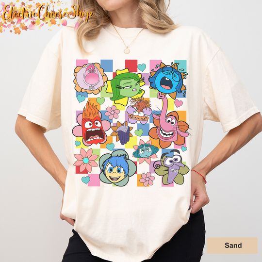Emotions Inside Out Characters Comfort Colors Shirt, Joy Disgust Fear Sadness Anger Tee, Pixar Inside Out Movie SweatShirt, Cartoon Shirt