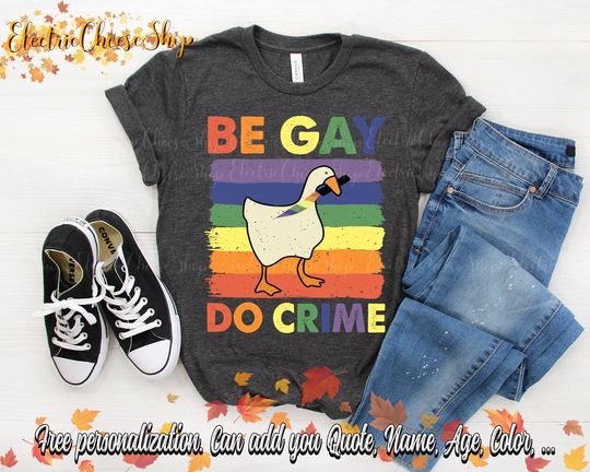 BGD crime Shirt, Funny Duck Goose Shirt, Retro Vintage LGBTQ Tee, Gay Pride, Queer Pride Lesbian Bisexual Trans Transgender Sweatshirt