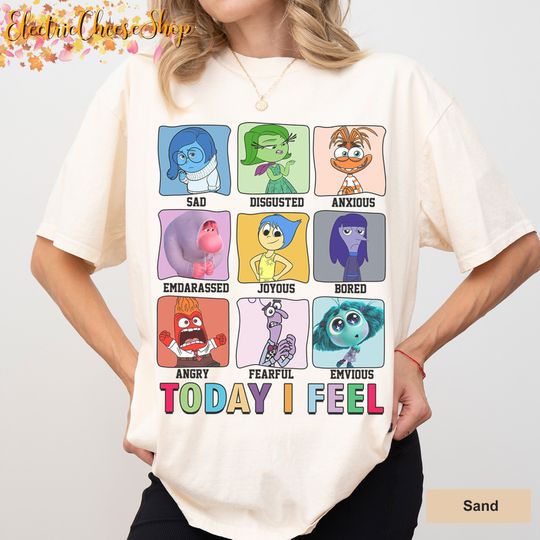Today I Feel Vintage Comfort Colors Shirt, Inside Out Tee, Disney Family Vacation Shirt, Disneyland Trip Tee