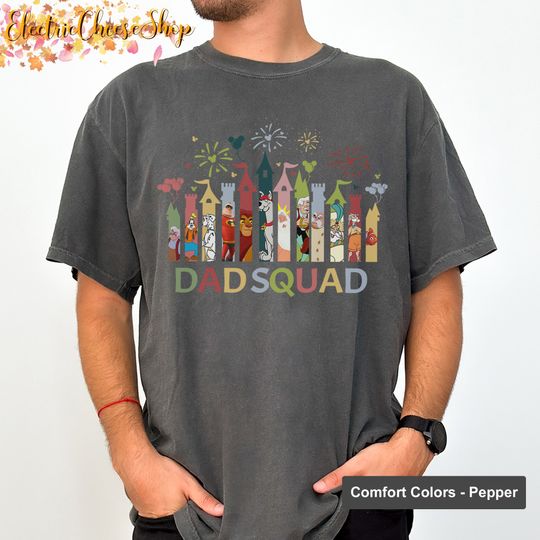 Dad Squad Comfort Colors Shirt, Disney Dad Characters Tshirt, Father's Day Shirt, Disneyland Father Shirt, Dad Shirt, Fathers Day Gift
