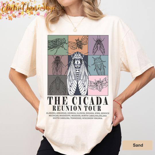 Retro The Cicada Eras Tour Shirt, Cicada Concert Tour 2024 Shirt, Year of the Cicadas Shirt, Funny Cicada Tee, Summer Tee, Bug Lover Gift