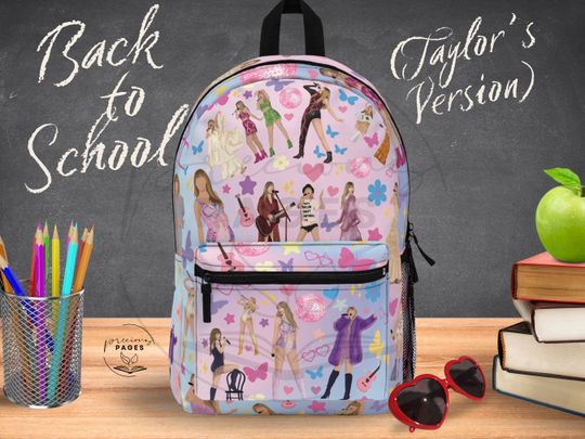 Taylor Backpack, Back to School Taylor Version Backpack, Eras Tour Taylor Version Merch, Gift for Daughter Taylor Version Gift, Taylor Gifts