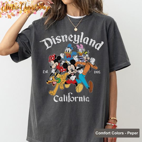 Retro Disneyland California Shirt, Disneyland Est 1955 Shirt, Disney Vacation Shirt, Mickey And Friends Shirt, Retro Walt Disney Shirt