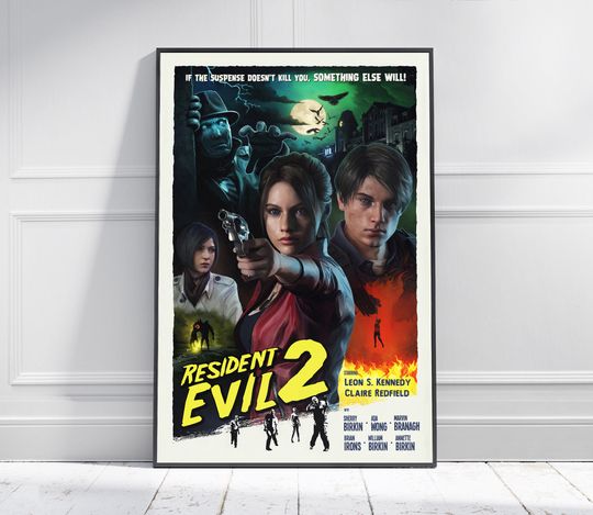 RESIDENT EVIL 2 REMAKE Game Poster | Game Art |Unfamed poster, Available in 7 sizes poster, Gift for fan, Movie lover gift