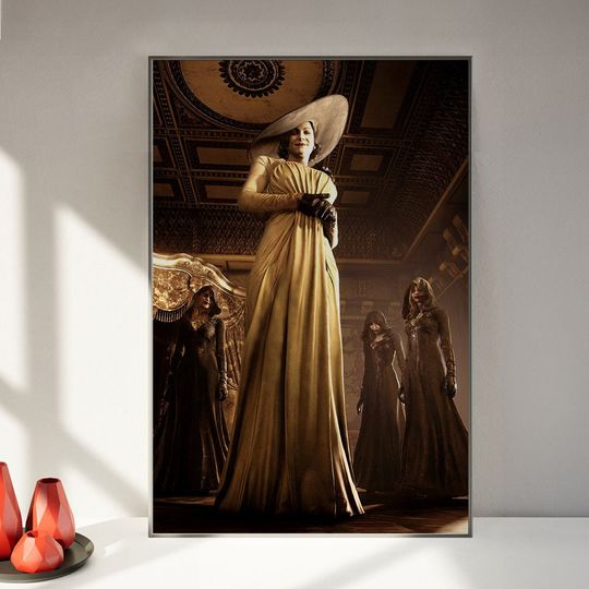 Resident Evil 8 Lady Dimitrescu Game Poster, Unfamed poster, Available in 7 sizes poster, Gift for fan, Movie lover gift