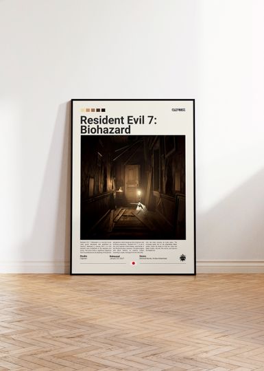 Resident Evil 7 Poster, Gaming Room Poster, Unfamed poster, Available in 7 sizes poster, Gift for fan, Movie lover gift