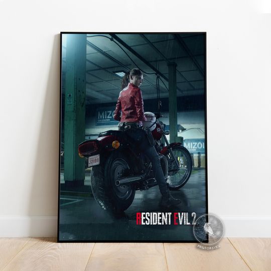 Resident Evil Poster | Claire Redfield Wall Art Unfamed poster, Available in 7 sizes poster, Gift for fan, Movie lover gift