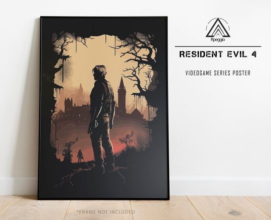 Resident Evil Poster, Wall Art, Leon Kennedy, Fan Art, Unfamed poster, Available in 7 sizes poster, Gift for fan, Movie lover gift