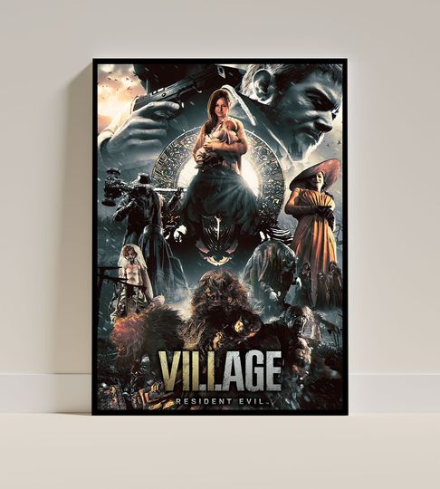 Resident Evil Village Canvas Print , Karl Heisenberg And Alcina Dimitrescu Wall Art, Game Art Print, Video Game Poster