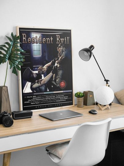 Resident Evil 2002 Poster Print | Gaming Poster Unfamed poster, Available in 7 sizes poster, Gift for fan, Movie lover gift