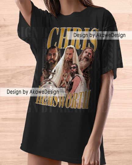 Chris Hemsworth Shirt Style Fans Gift Graphic Demetus Shirt | Cotton Short Sleeve Shirt | Streetwear | Casual Shirt | For Unisex