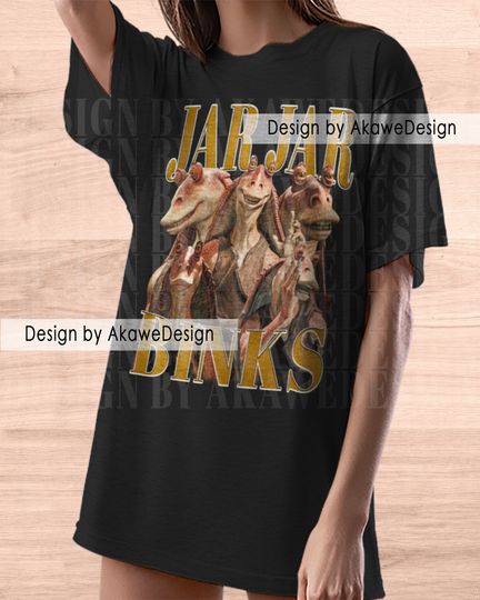 Jar Jar Binks Shirt Style Fans Gift Graphic Shirt | Cotton Short Sleeve Shirt | Streetwear | Casual Shirt | For Unisex