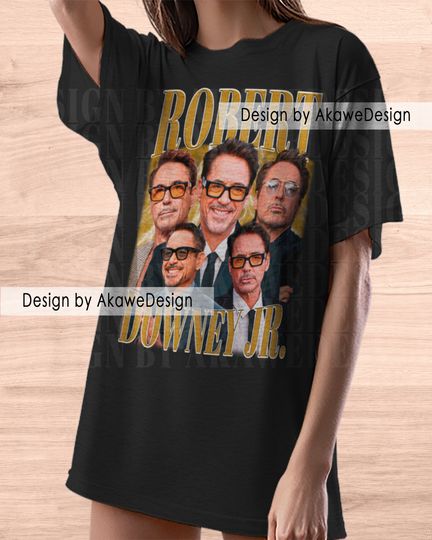 Robert Downey Shirt Style Fans Gift Graphic Robert Downey Jr Shirt | Cotton Short Sleeve Shirt | Streetwear | Casual Shirt | For Unisex