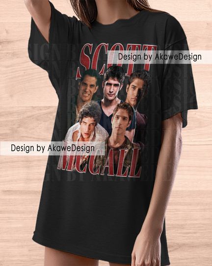 Scott McCall Shirt Style Fans Gift Graphic Tyler Posey Shirt | Cotton Short Sleeve Shirt | Streetwear | Casual Shirt | For Unisex