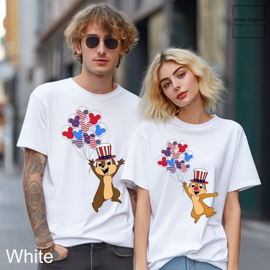 Disney Chip and Dale 4th of July Shirt, Disney 4th of July Shirt, Indepence Day Short Sleeved Shirt, Men Clothing Inspired, Disney Shirt for Men, Women and Kids