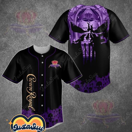Crown Royal Baseball Jersey, Crown Royal Shirt, Crown Royal Jersey, Horror Baseball Jersey, Crown Royal Gift, Crown Royal Jersey Shirt