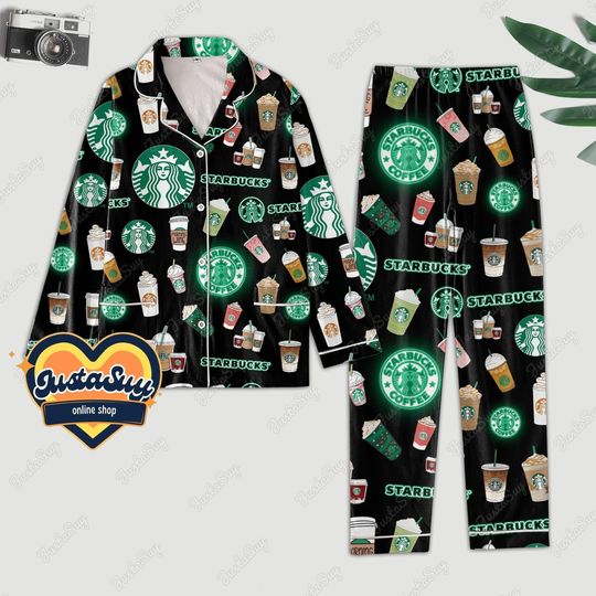 Starbucks Pajamas Set, Starbucks Shirt, Starbucks Pajamas, Starbucks Coffee Shirt, Coffee Lover Shirt, Starbucks Lover Shirt