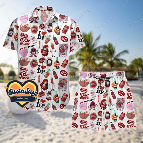 Dr Pepper Button Shirt, Dr Pepper Shirt, Dr Pepper Shorts, Dr Pepper Hawaii Shirt, Dr Pepper Gift, Pepper Shirt Women, Button Up Shirt