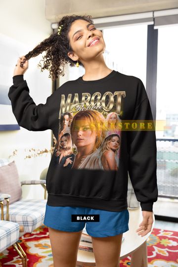 MARGOT ROBBIE Vintage Sweatshirt, Actress Margot Robbie Homage Shirt, Margot Robbie Fan, Margot Robbie Merch, TV Robbie Retro 90s Shirt