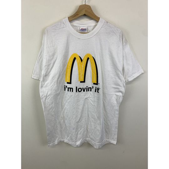 Vintage McDonalds Tee Shirt 1990s I'm Lovin' It McDonalds Tee Shirt | Cotton Short Sleeve Shirt | Fast Food Tee | Funny Shirt
