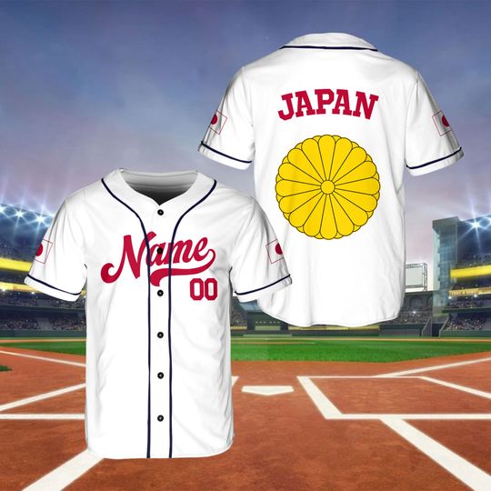 Custom Name And Number Baseball Jersey, Custom Japan Baseball Jersey, Japan Baseball Jersey, Japan Baseball Fan Game Day Outfit