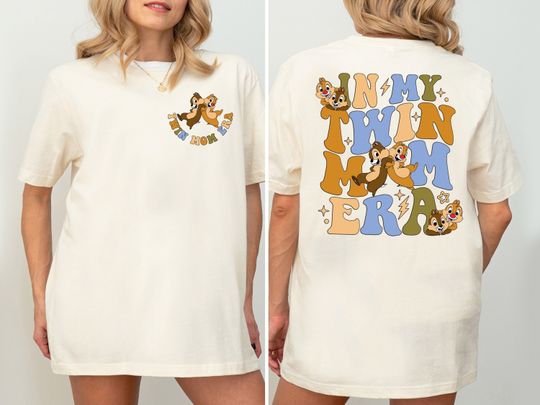 Disney Twin Chip and Dale Mom Shirt, Disney Character Shirt, Chip and Dale Characters, Chip n Dale Snacks Shirt, Disney Shirt