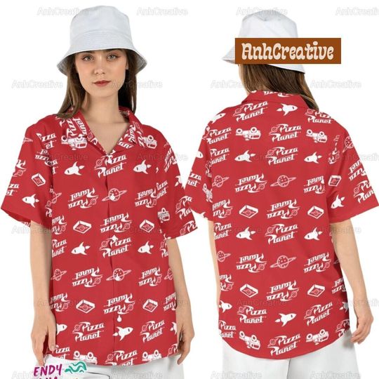 Toy Story Pizza Planet Hawaiian Shirt, Disney Hawaii Shirt, Toy Story Shirt, Pizza Hawaii Shirt, Aliens Pizza Hawaii, Disney Aloha Shir