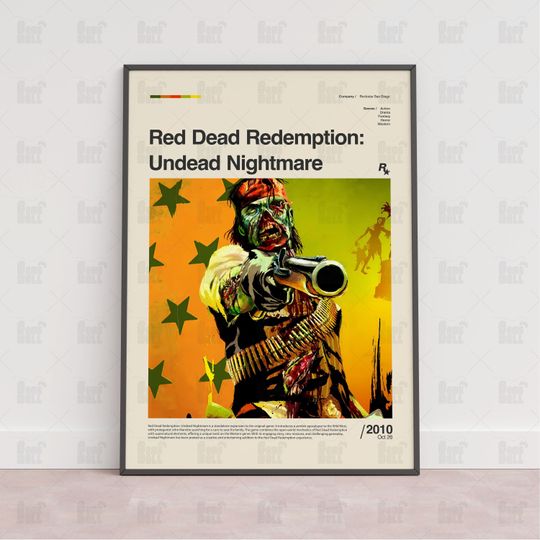 Red Dead Redemption Poster, Gaming Room Poster, Gaming Wall Poster, Gaming Print Poster, Game Gift, Video Games Poster, Gaming Wall Art