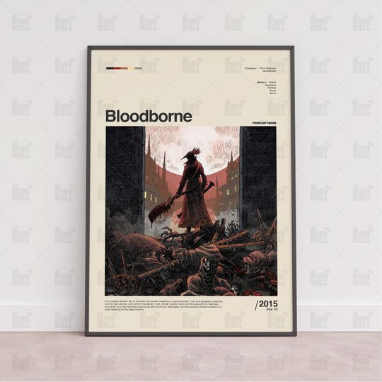 Bloodborne Poster, Gaming Room Poster, Gaming Wall Poster, Gaming Print Poster, Game Gift, Video Games Poster, Gaming Wall Art
