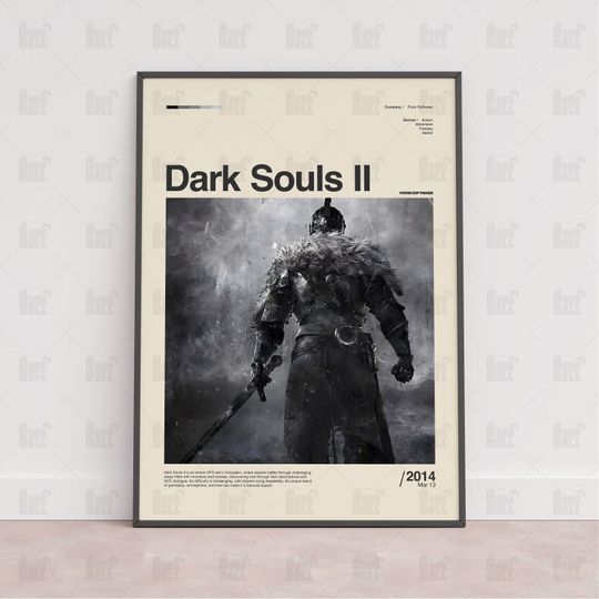 Dark Souls II Poster, Gaming Room Poster, Gaming Wall Poster, Gaming Print Poster, Game Gift,Video Games Poster,Gaming Wall Art