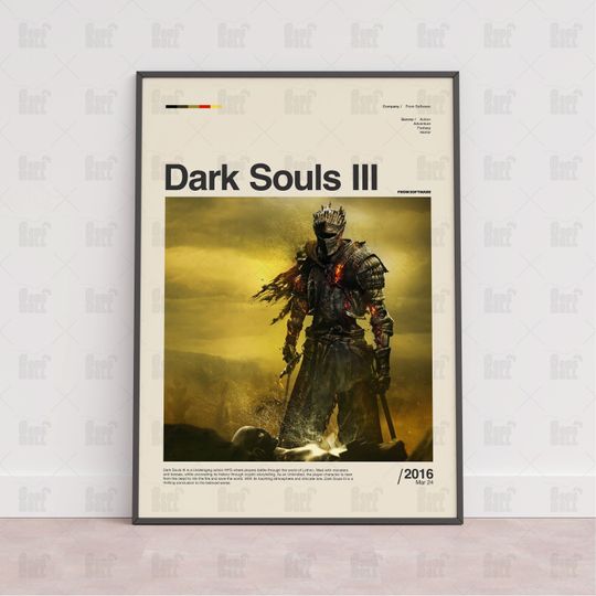 Dark Souls III Poster, Gaming Room Poster, Gaming Wall Poster, Gaming Print Poster, Game Gift,Video Games Poster,Gaming Wall Art