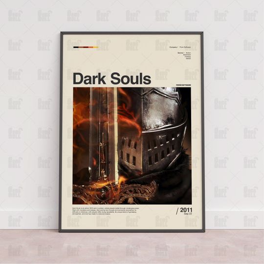 Dark Souls Poster, Gaming Room Poster, Gaming Wall Poster, Gaming Print Poster, Game Gift,Video Games Poster,Gaming Wall Art