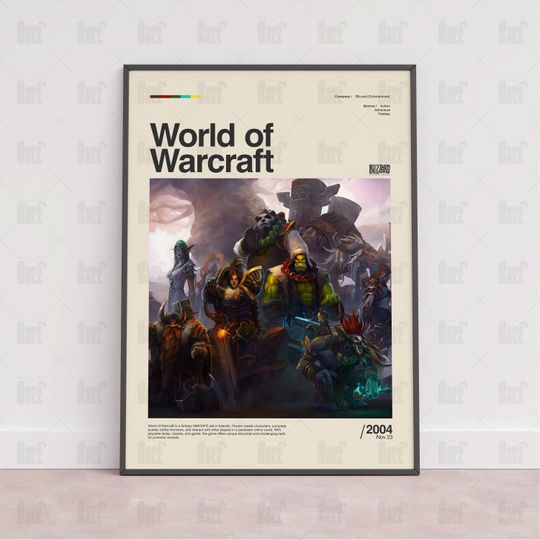 World of Warcraft Poster, Gaming Room Poster, Gaming Wall Poster, Gaming Print Poster, Game Gift, Video Games Poster, Gaming Wall Art