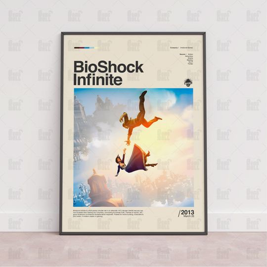 Bioshock Infinite Poster, Gaming Room Poster, Gaming Wall Poster, Gaming Print Poster, Game Gift, Video Games Poster, Gaming Wall Art