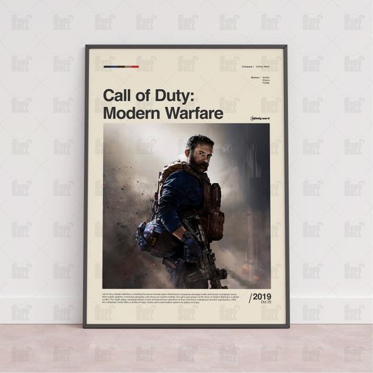 Call of Duty Modern Warfare Poster, Gaming Room Poster, Gaming Wall Poster, Gaming Print Poster, Game Gift, Video Games Poster, Gaming Art