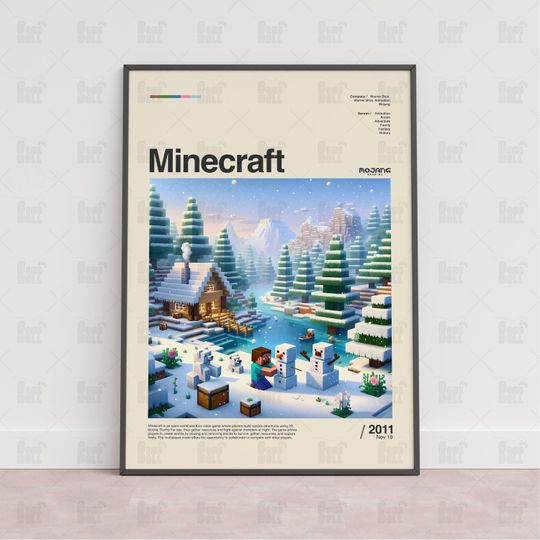 Minecraft Poster, Gaming Room Poster, Gaming Wall Poster, Gaming Print Poster, Game Gift, Video Games Poster, Gaming Wall Art