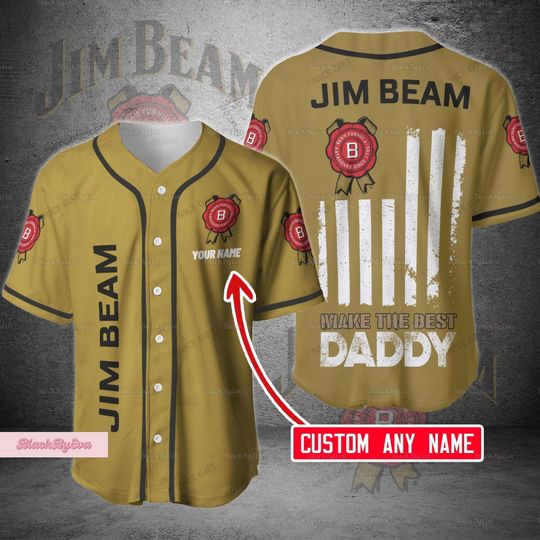 Jim Beam Baseball Shirt, Jim Beam Jersey Shirt, Personalized Jim Beam Shirt, Jim Beam Bourbon Shirt, Funny Bourbon Shirt, Men Jersey
