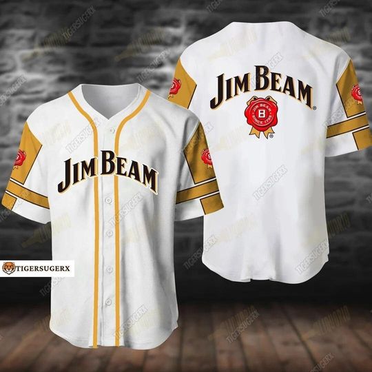 Jim Beam Baseball Jersey, Whiskey Jersey Shirt, Jim Beam Baseball Shirt, Jim Beam Shirt, Shirt For Men, Birthday Gift, Whiskey Shirt