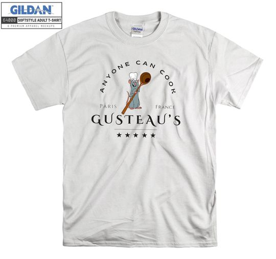 Remy Ratatouille Pixar Little Chef T-shirt | Cotton Short Sleeve Shirt | Unisex Casual Shirt