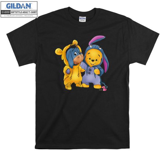 Pooh and Eeyore Costume T-shirt | Cotton Short Sleeve Shirt | Unisex Casual Shirt