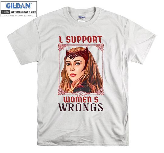 I Support Women's Scarlet Witch T-shirt | Cotton Short Sleeve Shirt | Unisex Casual Shirt