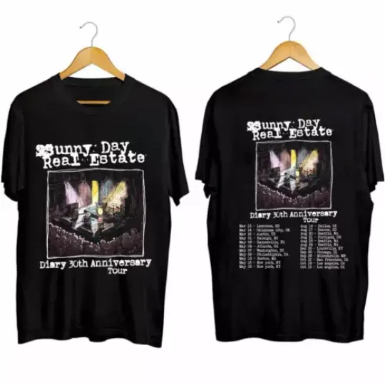 Sunny Day Real Estate - 30th Anniversary Tour 2024 Double Sided Shirt, Music Tour Shirt, Music Merch for Fans, Gift for Fans, Music Short Sleeved Shirt