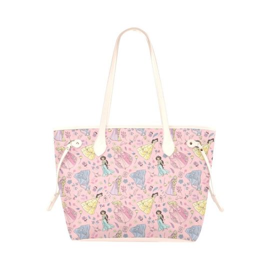 Perfectly Pink Princesses - Disney Bags - Disney Shoulder Handbag - Princess Bag - Princess Bags - Tote - Canvas Shoulder Bag