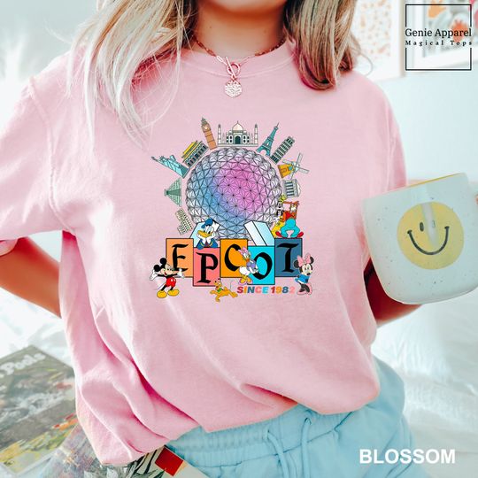 Disney Epcot Shirt, Disney Shirt, Casual Cotton Summer Short Sleeved Shirt, Disney Men Clothing for Men, Women and Kids