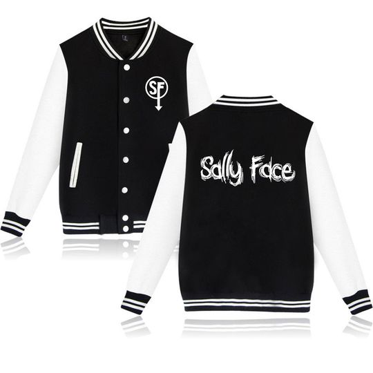 Game Sally Face Varsity Baseball Jacket, Men Women Hip Hop Harajuku Jackets, Boys Girls Single Breasted Loose Coats