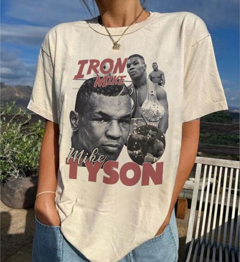 Mike Tyson Iron Vintage 90s cotton tee, Graphic Tshirt for men, women, Unisex, Trending Gift