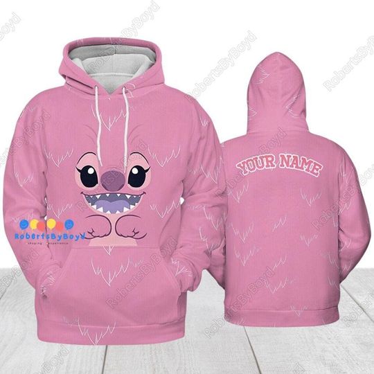Angel Hoodie, Disney Angel Shirt, Stitch And Angel Shirt, Angel Costume Tee, Disney Family Shirt, Aesthetic Hoodie, Custom Name Hoodie