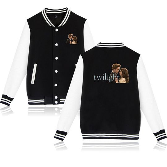 Twilight Varsity Baseball Jacket, Men Women Hip Hop Harajuku Jackets, Boys Girls Single Breasted Casual Loose Coats